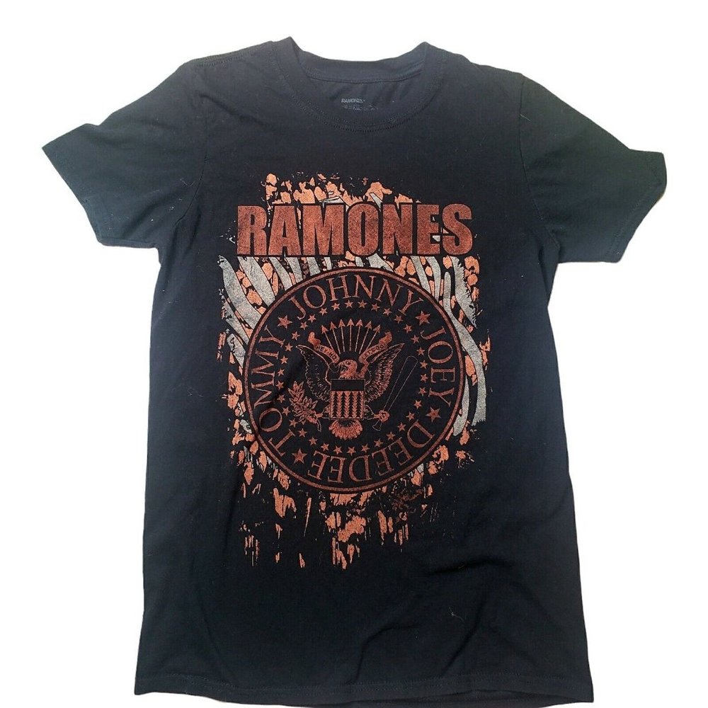 Ramones Punk Rock Band 1234 Brand Black T-shirt Tommy Johnny Joey Deedee M